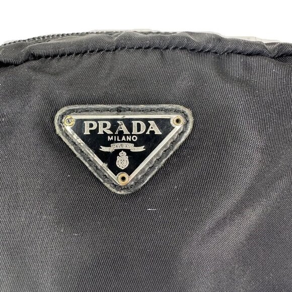 Vintage Prada Black Nylon Cosmetic Pouch Case Clutch - Picture 4 of 5